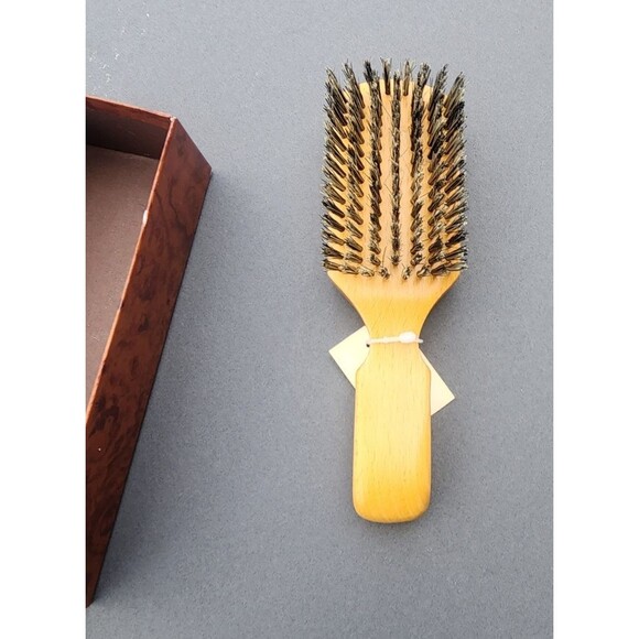 Club Style Bristle Hair Brush UNUSED With Box West Germany Wood Handle 7" - Picture 4 of 12